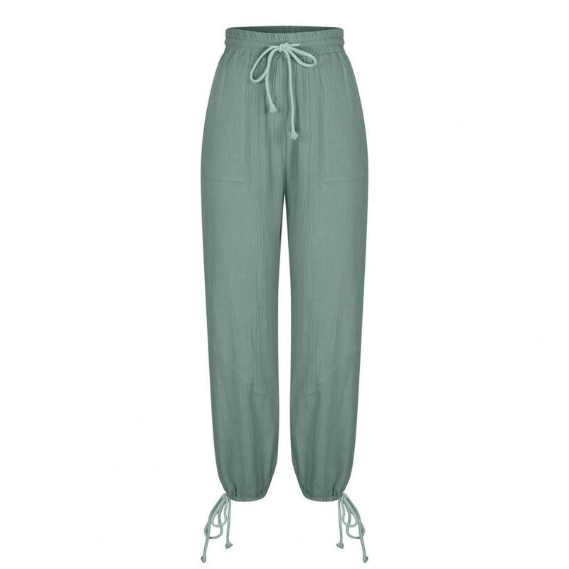 Pantalon à Jambes Larges pour Femme, avec Poches à la Taille, artificiel astique, Décontracté, Habillé, Fjfor Streetwear