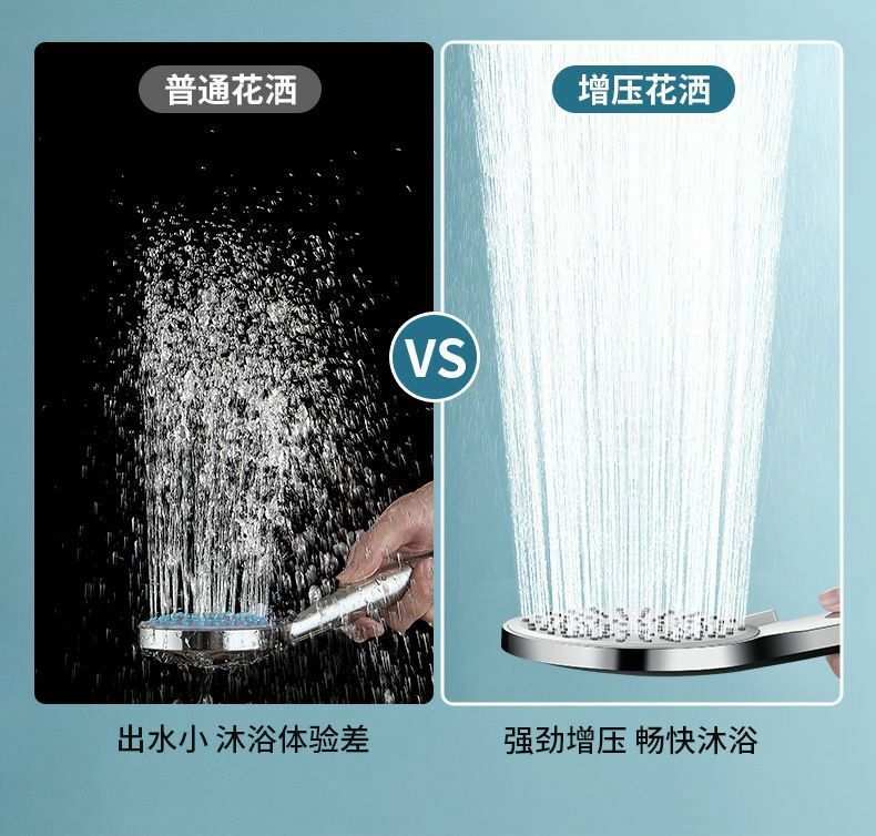 12CM Big Panel Handheld Shower Head 3 Functions Pressurized Water Saving Shower Head Faucet Replacement Bathroom Accessories