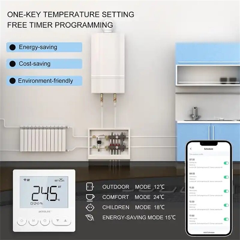 Tuya Smart Floor Heating Wifi Thermostat For Water Room Temperature Remote Controller Google Home\Aleax
