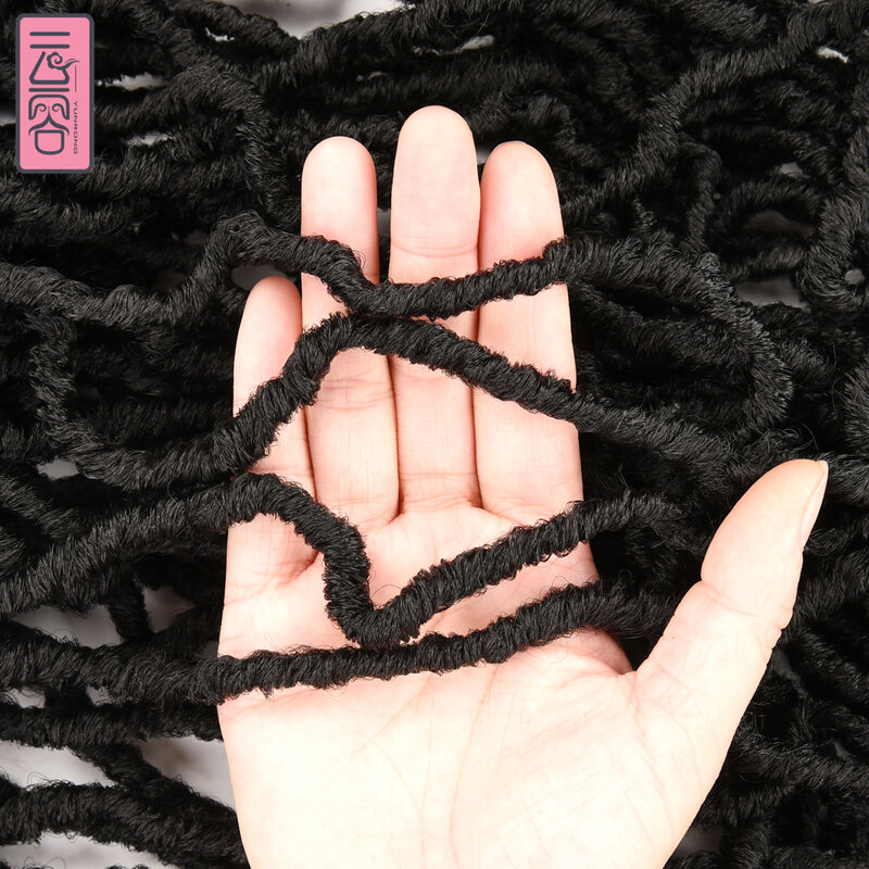 Новинка, искусственные мягкие пряди Nu Locs, 21 прядь, предварительно закрученные синтетические волосы Nu Locs, вязаные крючком волосы для черных женщин, богини Locs, вязаные волосы