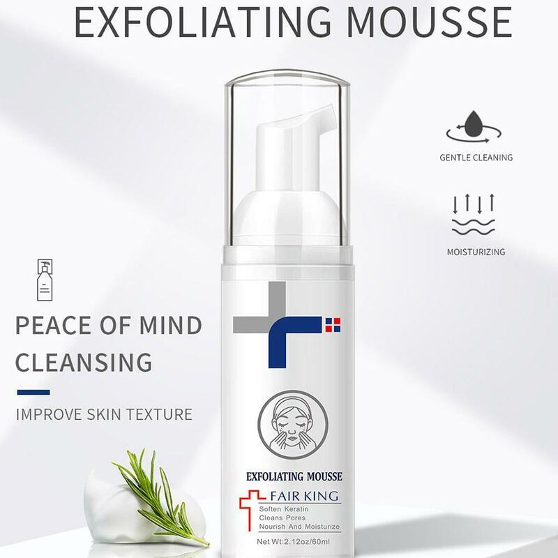 Mousse exfoliante de 1/2/3 piezas, Gel exfoliante facial, elimina profundamente los tipos de piel, crema hidratante de limpieza suave
