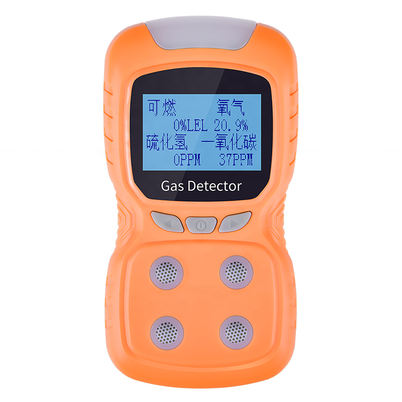 Monitor Analizador de fugas de Gas, LCD, CC, 5V, batería de litio, H2S, O2, CO, CH4