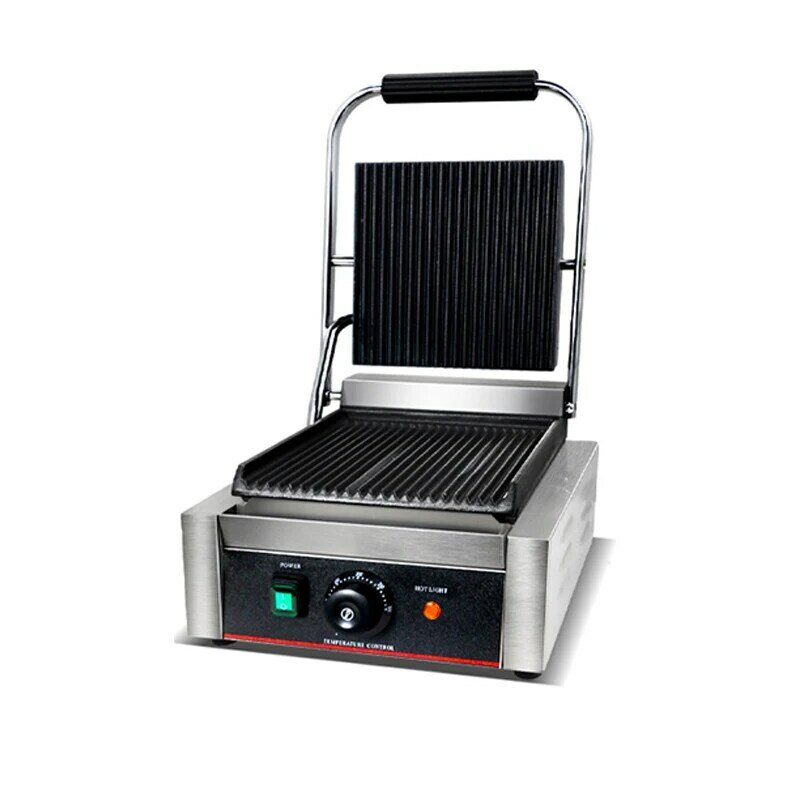 Machine à sandwichs électrique commerciale, 220V, pour Panini Press, plaque de cuisson pour Toast, Steak, petit-déjeuner