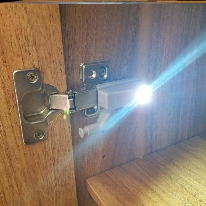 Luz LED Universal para debajo del gabinete, lámpara de noche con bisagra interior para armario, cocina, dormitorio, puerta