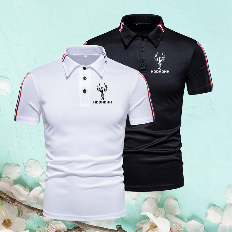 Męskie koszulki Polo z krótkim rękawem nowe letnie stylowe topy w stylu Streetwear