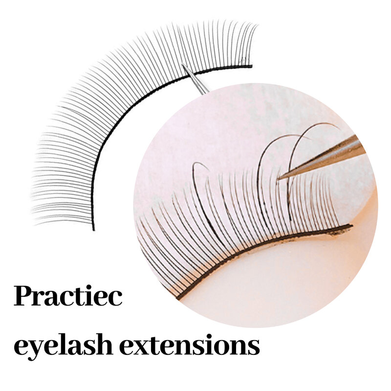 Xiusuzaki ชุดขนตาปลอม10ชิ้นขนตาปลอมทำมือสำหรับผู้เริ่มต้นขนตาปลอมร้านเสริมสวยการปฏิบัติของนักเรียน