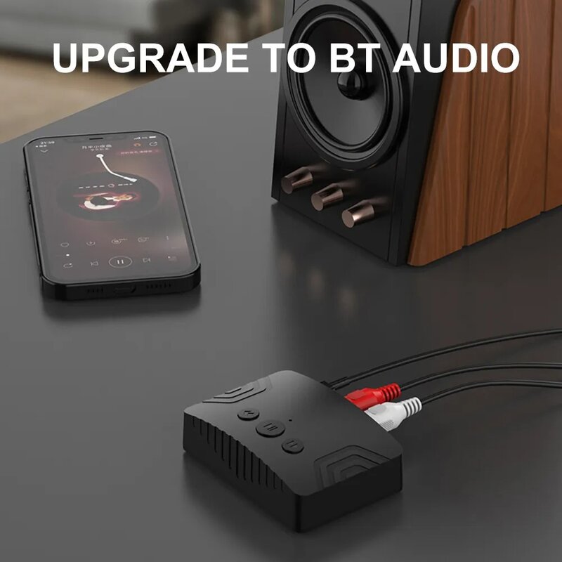 Récepteur audio Bluetooth 5.3, 3.5mm, AUX, RCA, USB, disque U, stéréo, musique, adaptateur audio sans fil pour PC, TV, kit de voiture, amplificateur de haut-parleur