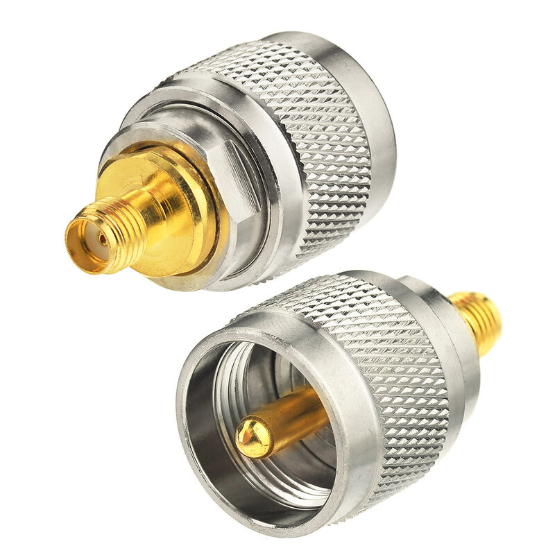Superbat 2pcs SMA-UHF Adapter SMA Female to UHF PL259 Male Straight RF Coaxial Connector