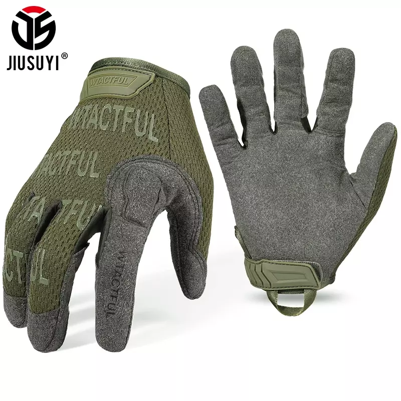 JIUSUYI Тактические перчатки  женская мужские перчатки с полными пальцами, армейские военные перчатки для пейнтбола, страйкбола, стрельбы, езды на велосипеде,охоты, рыболовные,дышащие защитные перчатки из микрофибры