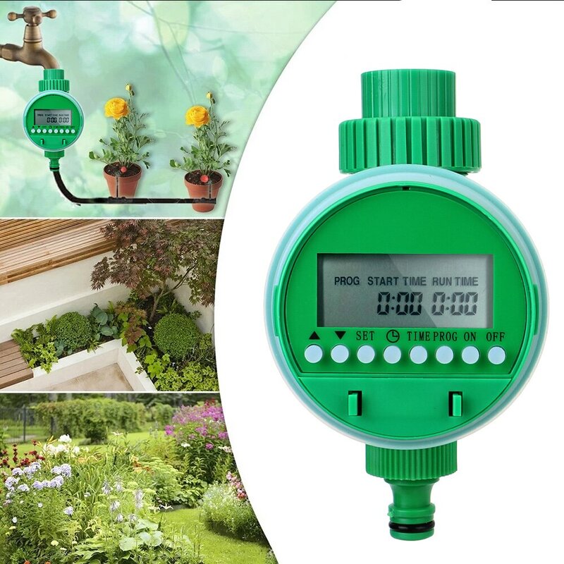 Temporizador electrónico de riego de jardín con pantalla LCD, controlador de riego automático, válvula de inteligencia, dispositivo de Control de riego