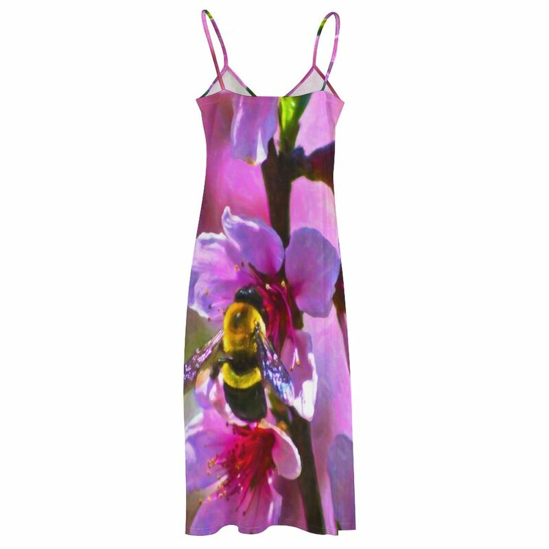 여성용 활기찬 꿀벌 민소매 드레스, 웨딩 롱 드레스, 럭셔리 이브닝 드레스, 여름