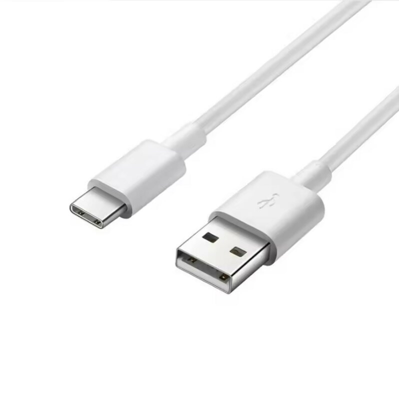 สายชาร์จ USB แบบสั้นสีขาวชนิด C เป็น USB 2.0ชนิด A การถ่ายโอนข้อมูล
