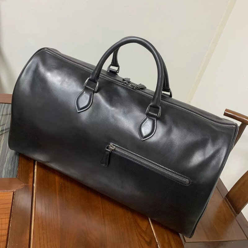Seetoo couro grande saco de viagem mochila cor grande personalizado couro bens viagem companheiro 56*30*24cm