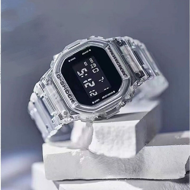 นาฬิกา G-SHOCK DW 5600สำหรับผู้ชายนาฬิกาควอทซ์จอแสดงผลคู่ LED แบบมัลติฟังก์ชันสำหรับกีฬากลางแจ้งกันกระแทก
