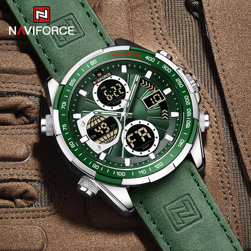 NAVIFORCE-Relógios militares para homens, luxo original Sports Chronograph Watch, relógio de pulso de quartzo impermeável, relógio, nova moda