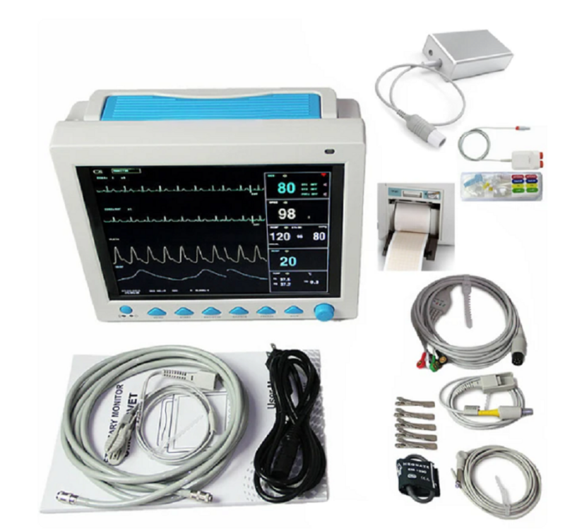 Monitor veterinário do paciente de UTI CONTEC, Capnógrafo dos sinais vitais, 7 Parâmetro, ETCO2, CMS8000VET, Co2