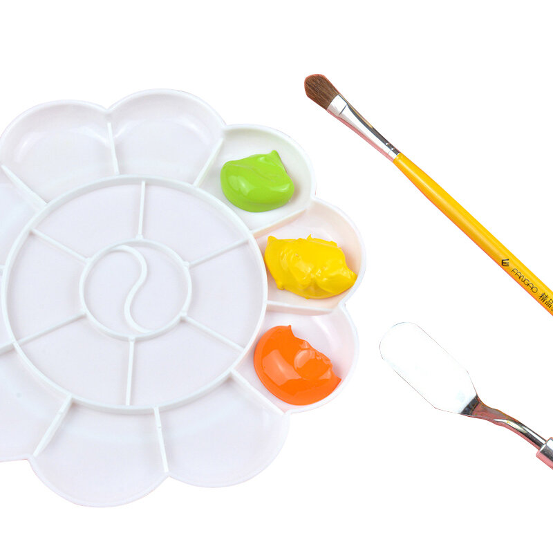 8 grade plum paint tray plum paleta de cores de plástico fácil de limpar a ferramenta de pintura da arte diy