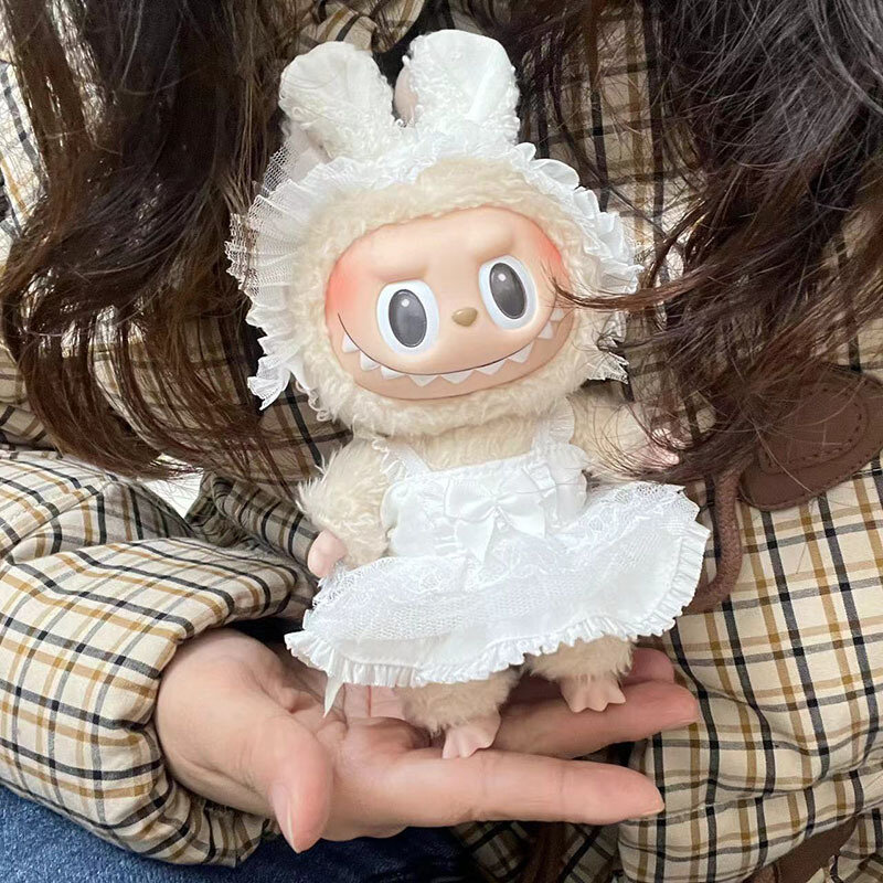 17cm niedlichen Mini Plüsch Puppen Kleidung Outfit Zubehör für Korea Kpop Exo Labubu Idol Puppen Pullover Hoodie Kleidung DIY Kind Geschenk