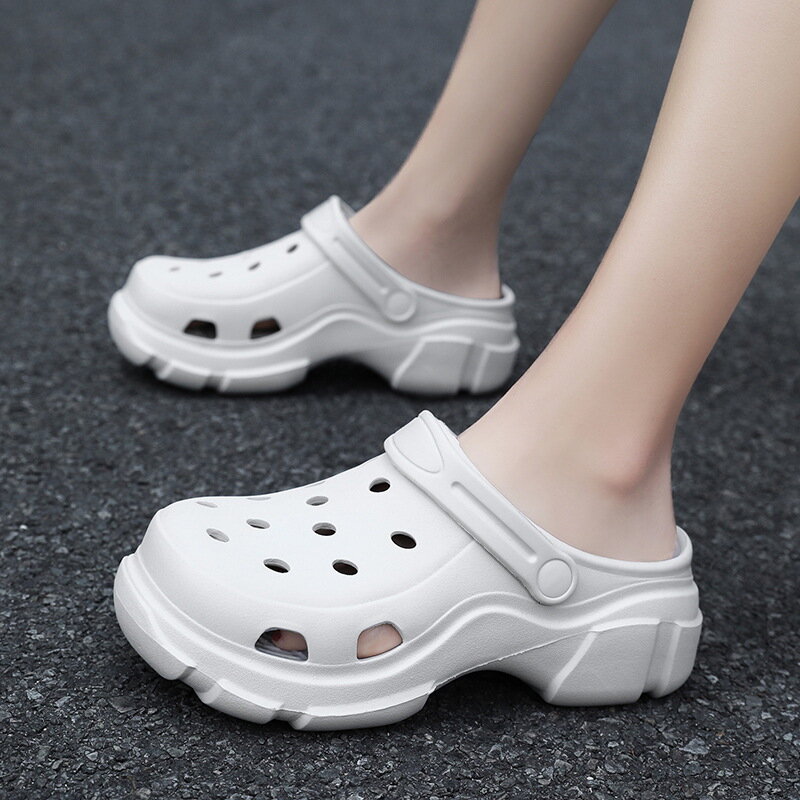 여성용 통기성 구멍 신발, 여름 비치 샌들 플랫폼, 방수 야외 여성 쪼리, 캐주얼 슬리퍼 신발
