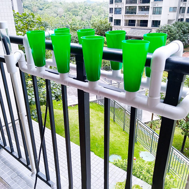 Sistema idroponico giardino serra telaio balcone Guardrail appeso piantare Rack fioriera idroponica Kit sistema aerobico intelligente