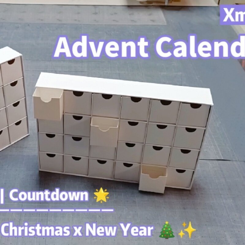 Vazio personalizado beleza advento calendário caixa, Sliver Foil Eid caixa de presente, Produto personalizado, 25 dias