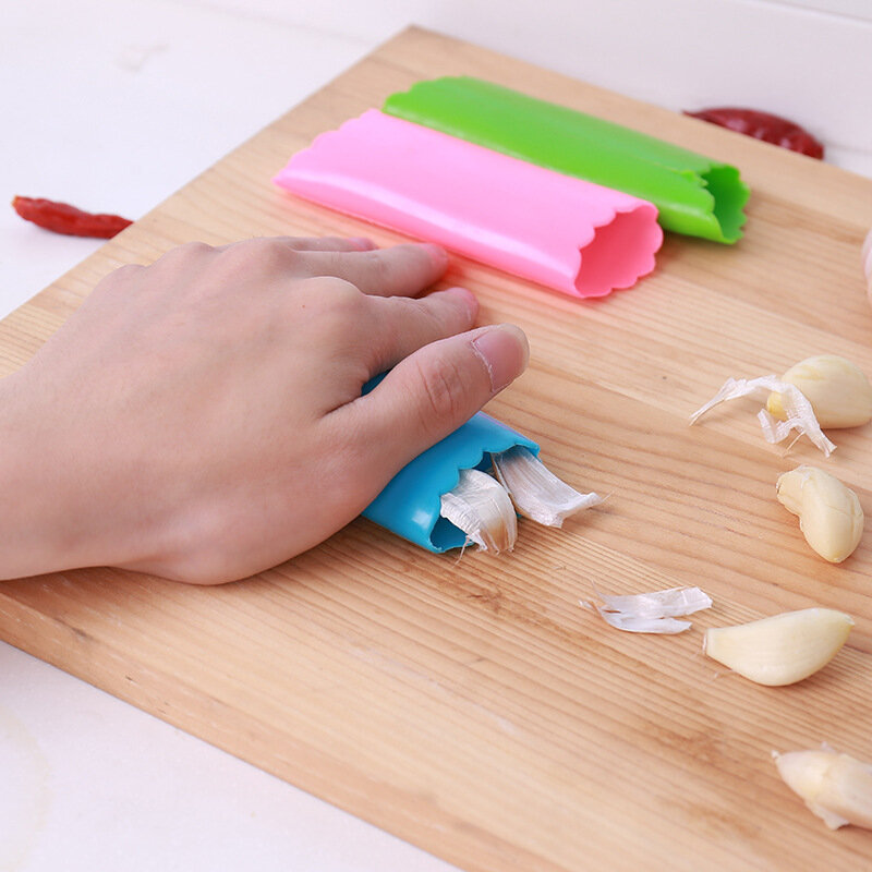 Alho manual doméstico Peeling ferramenta, Cozinha Silicone Peeler, Novo, S1464