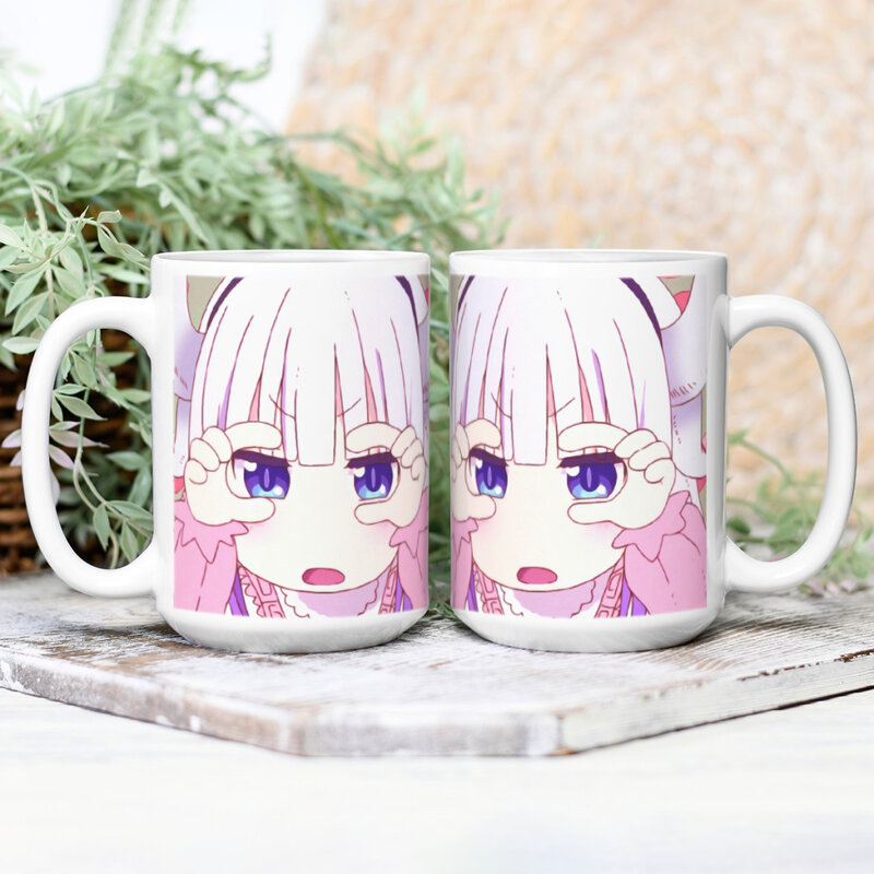 Cerâmica rosa Anime Cartoon para meninas, canecas, xícara de chá, copos de leite, copos, presentes bonitos, 15oz, 430ml