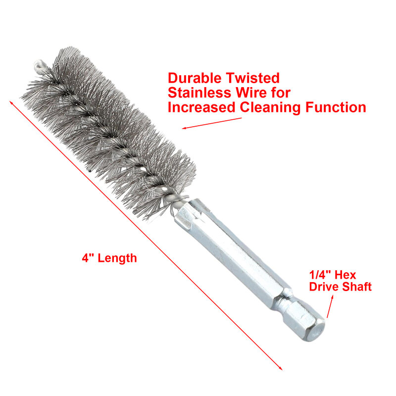 Spazzole per foratura spazzole per la pulizia strumenti e attrezzature per officina acciaio inossidabile 12mm 15mm 6 pezzi spazzole per la pulizia