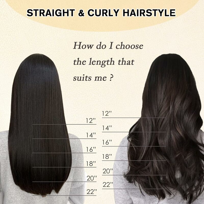 女性のためのストレートクリップインヘアエクステンション、人間の髪の毛、肌の横糸、シームレス、目に見えない自然な黒のヘアカラー、1b #、14 "-24" 、セットあたり100g