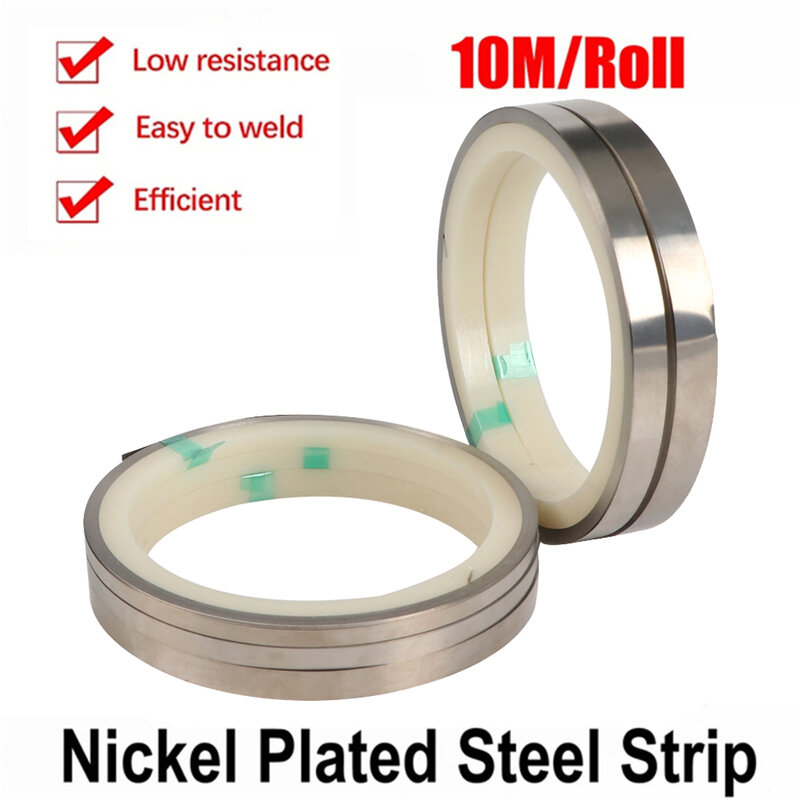 10m 0.1mm Nickle Strip 18650 Battery Nickel Plated Steel Strip Belt Connector Spot Welder Machine Battery Welders