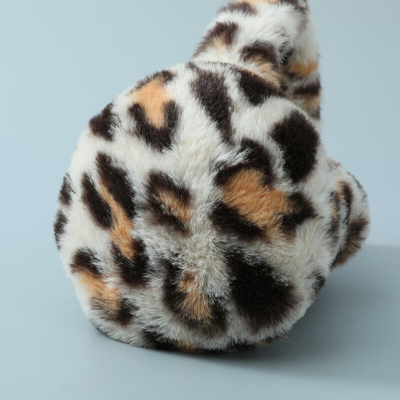 Leopard Print Cat Ears Earmuffs Soft Plush Warmer Windproof Earmuff Unisex Headband Earmuff Woman Ear Protection Christmas Gifts