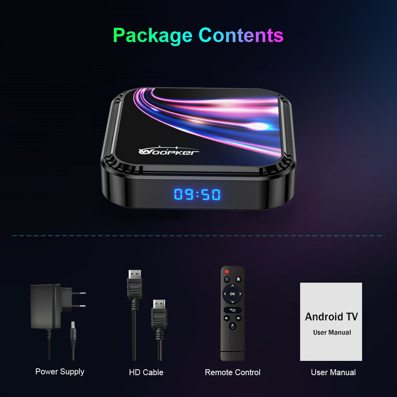 Woopker 2023 Android 13 TV Box K52 Rockchip RK3528 Smart TVBox supporto 8K Wifi6 BT5.0 YouTube Google Voice Assistant Set Top Box