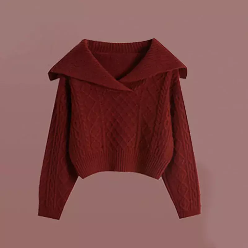 Conjunto de dos piezas de punto para mujer, suéter versátil, vestido Simple, ropa de invierno, nuevo, Otoño, 2023