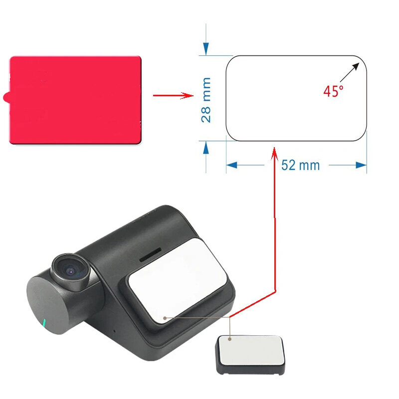Электростатическая наклейка и термостойкий клей для видеорегистратора 70mai pro d05, подходит для видеорегистратора 70mai pro D05
