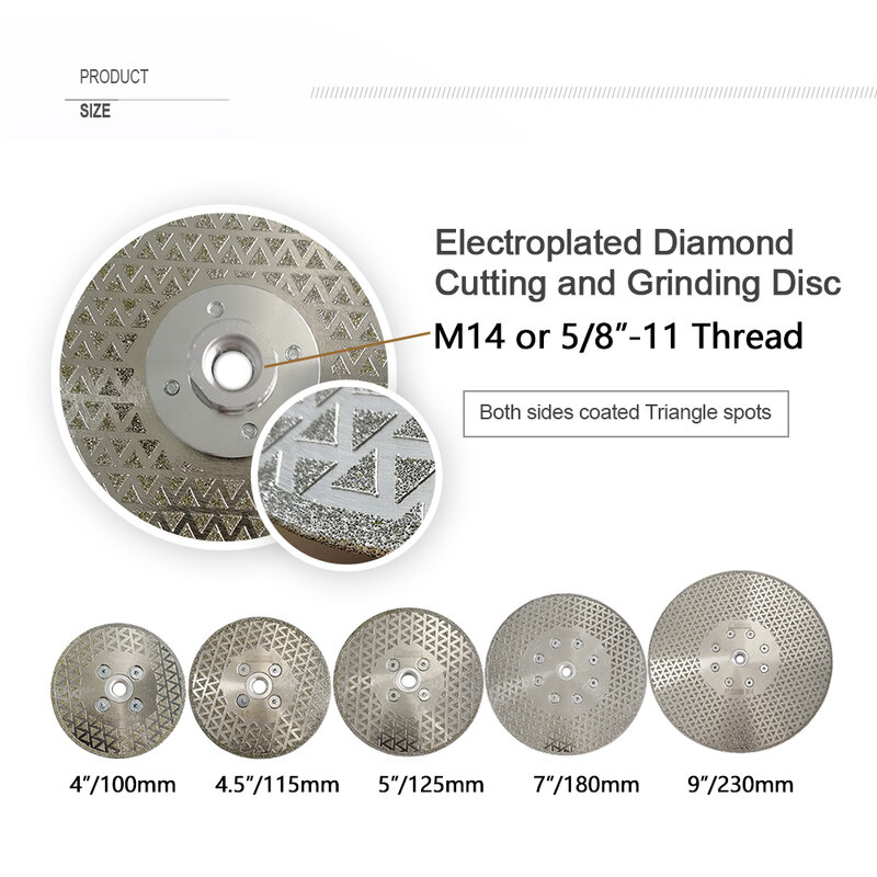 SHDIATOOL 180mm/7 polegadas Ambos Os Lados Revestidos de Corte & Moagem Disco De Diamante Galvanizado Lâmina de Serra Diâmetro 22.23 MILÍMETROS roda de diamante