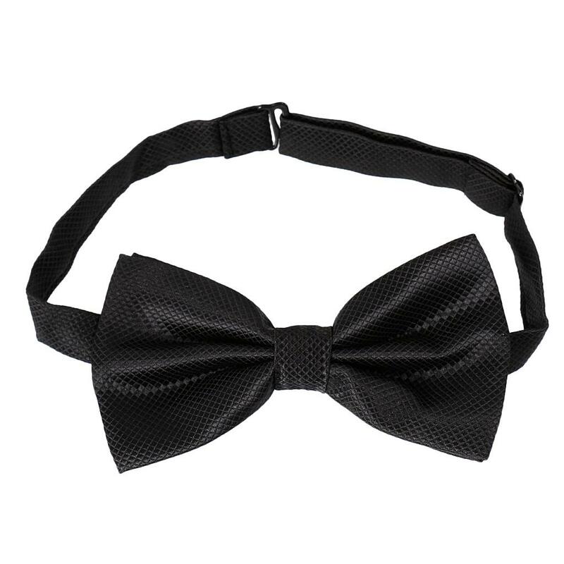 2X Adjustable Concealed Tuxedo Bow Tie Double Layer Wedding Party Necktie Black