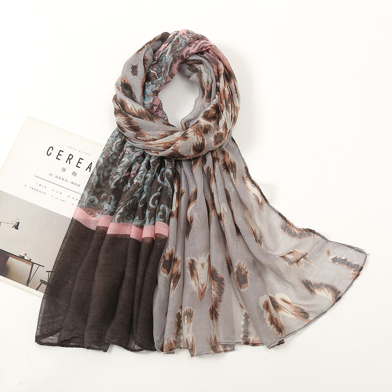 Женский зимний шарф с принтом, рандомный шарф для мусульманских женщин, зимние шарфы из пашмины, снуд, мусульманский хиджаб, тюрбан 180*85 см