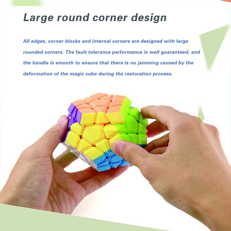 Cubo mágico stickerless dodecaedro velocidade cubos cérebro teaser torção quebra-cabeça brinquedo crianças brinquedos educativos cube brinquedo cagic cubo