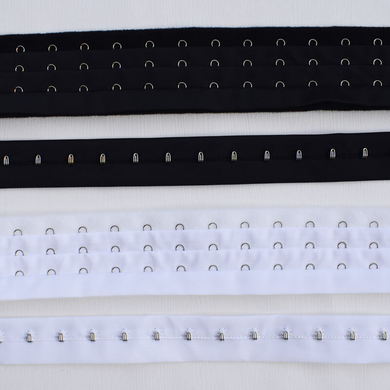 3 rzędy bielizny modelowej z klamrami, gorset biustonosz haczyki z tkaniny, rozszerzone guziki, akcesoria do DIA do odzieży
