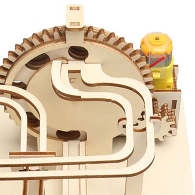 Marble Run Model Building Kits 3D Wooden Puzzle Mechanical Puzzles for Gift Adults and Kids Holiday Birthday Gift Room Decor