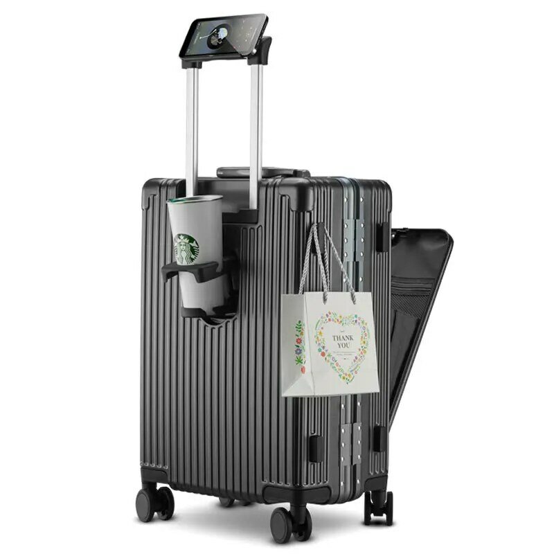 Chariot à bagages multifonctionnel, roue universelle 20 pouces, sac d'embarquement, USB, avant ouvert, côté ouvert, ordinateur, valise de voyage, nouveau, 2023