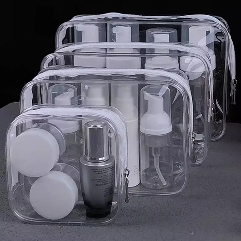 1/3pcs Transparent PVC Storage Bags Travel Organizer Clear Makeup Bag Beautician Cosmetic Bag Beauty Case Toiletry Bag Wash Bags