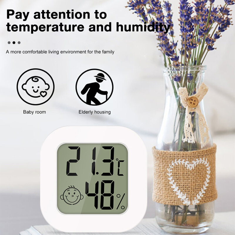 Mini LCD Digital Thermometer Hygrometer Indoor Outdoor Temperature Home Hygrometer Gauge Sensor Temperature Humidity Meter Tool