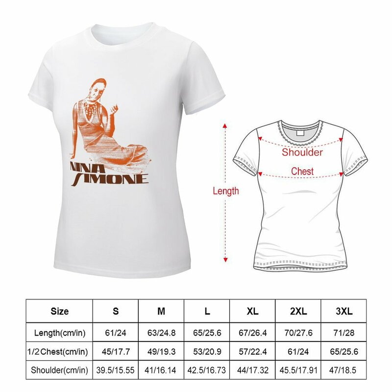 Nina Simone Sepia Tribute t-shirt bluzka w rozmiarze plus size ubrania vintage obcisłe koszule dla kobiet