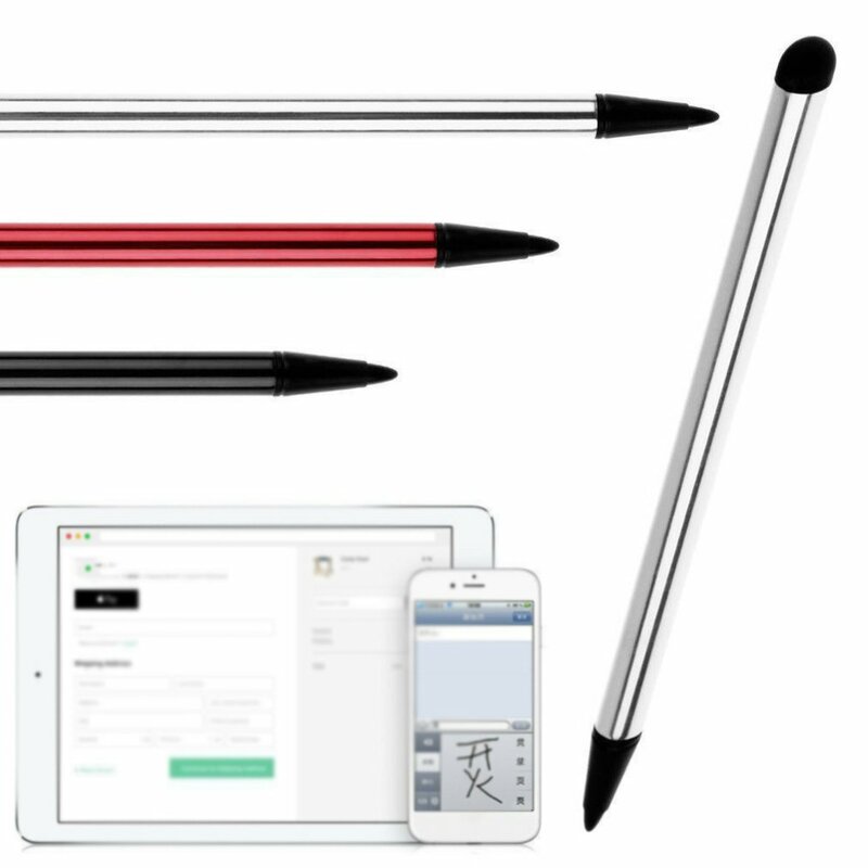 قلم عالمي يعمل باللمس بالسعة ثنائي الغرض ، قلم معدني صغير من السبائك ، جهاز شاشة للهاتف المحمول والكمبيوتر اللوحي ، 1: 1000