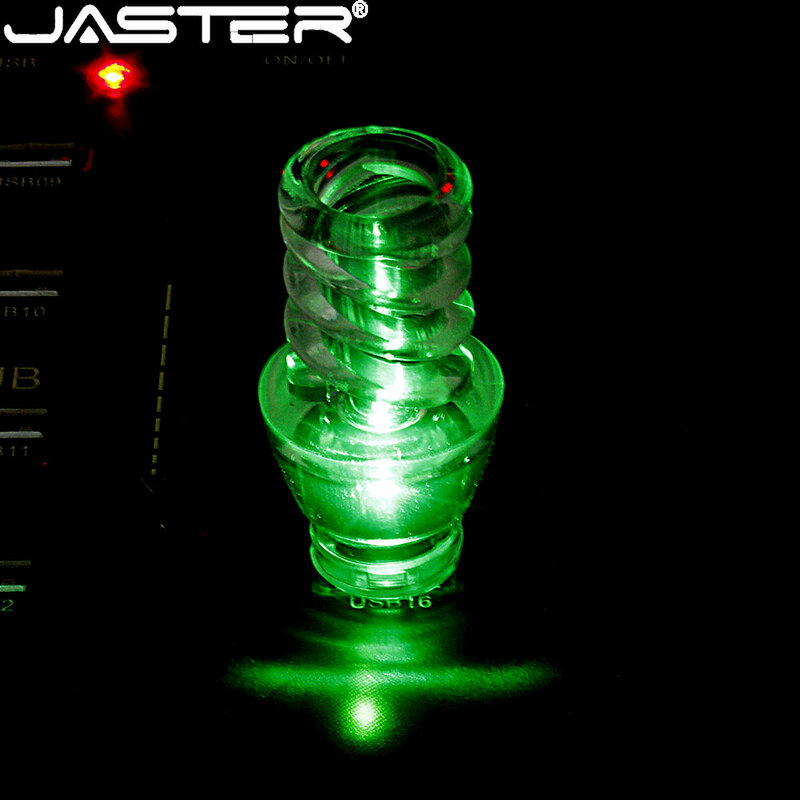 JASTER nowy czerwony dysk lampa błyskowa LED pendrivy 64GB 32GB niebieski wodoodporny dysk 16GB USB 2.0 8GB Pendrive Pendrive prezenty ślubne
