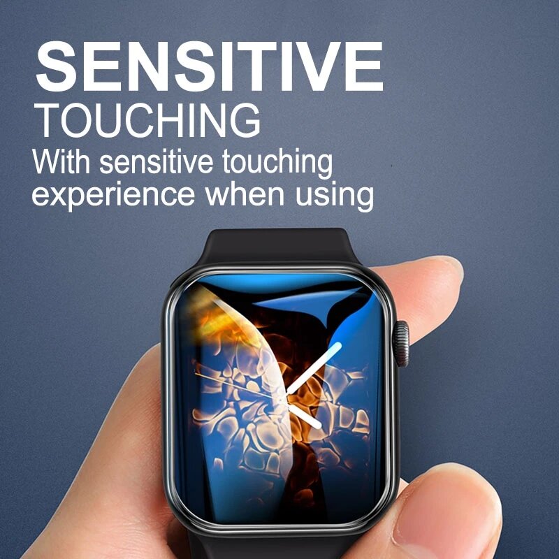 3 szt. Szkło hartowane UV do Apple Watch 8 7 45MM 41MM 6 5 9 SE 40MM 44MM ochraniacz ekranu na IWatch 3 2 1 38MM 42MM ochronne