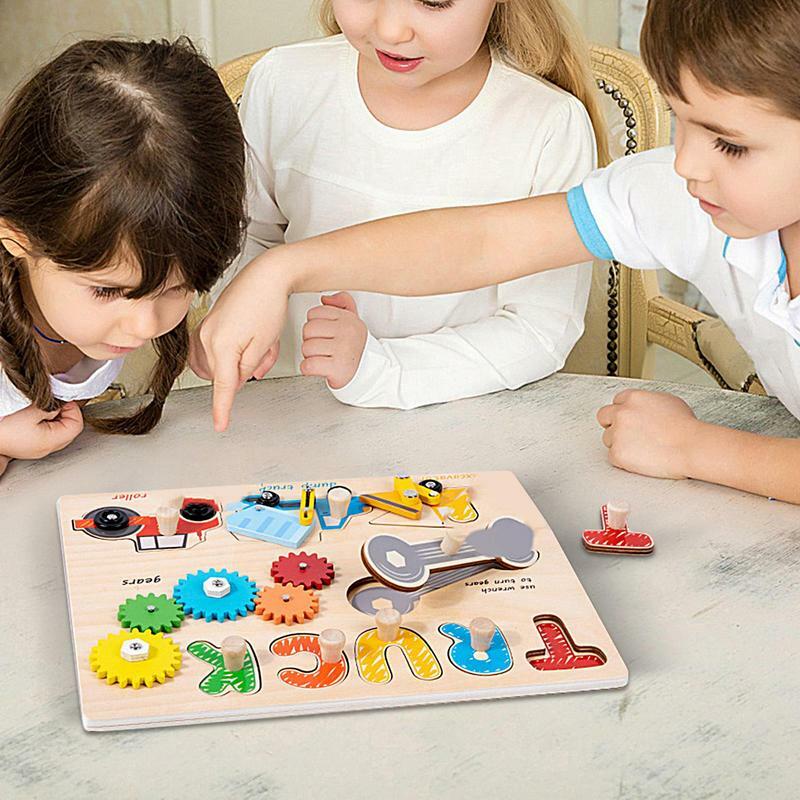Montessori Board Montessori sensorische Zappeln Holzbretter Vorschule Lern aktivitäten Reisen Hand Rätsel Lernen & Bildung