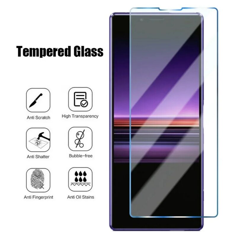 Protetor de tela de vidro temperado para sony xperia, vidro compacto para 5, 10 ii plus, xa1, l2, l3, l4, xz1, z3, z4, z5, 3pcs