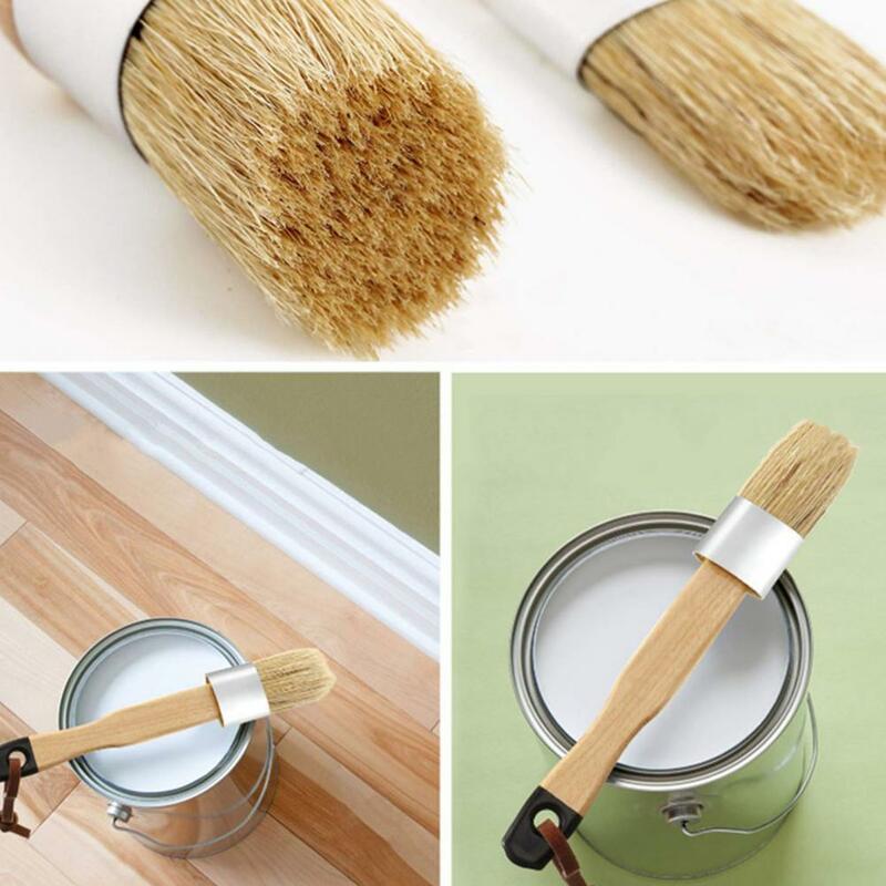4Pcs Wax Paint Brush Soft Bristles Hand-held Chalk Wax Paint Brush Furniture Set brochas para pintar